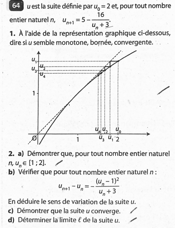 Suite, convergence, graphique 