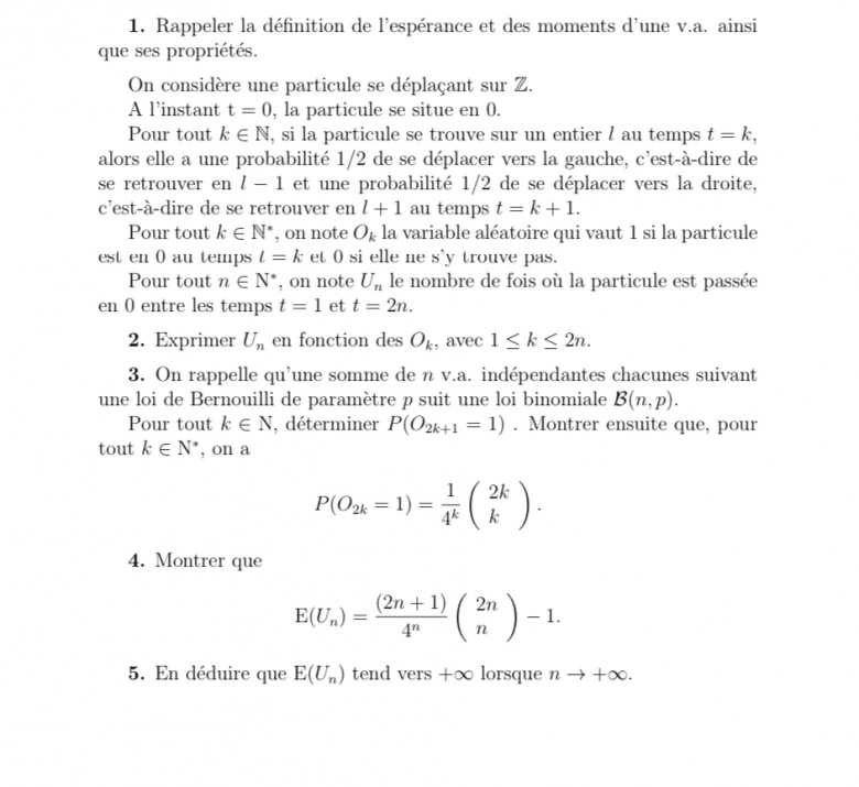 Calcul somme 2k/4^k *(k parmi 2k)