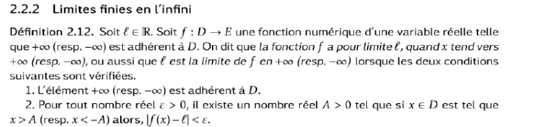 limite finie en l\'infini 