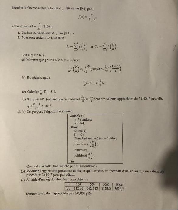 Exo terminale intégration 