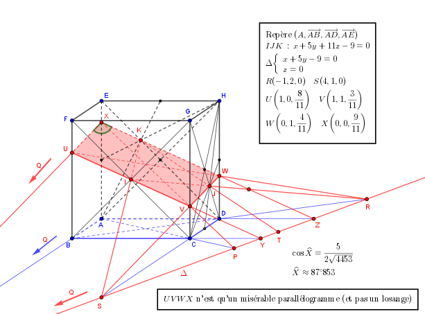geometrie dans l\'espace vecteurs