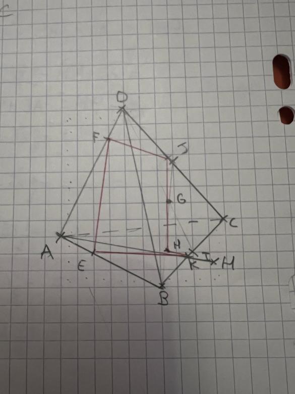 Section plane d?un tetraedre