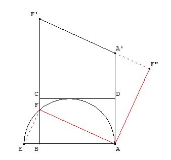 Rectangle et demi cercle.