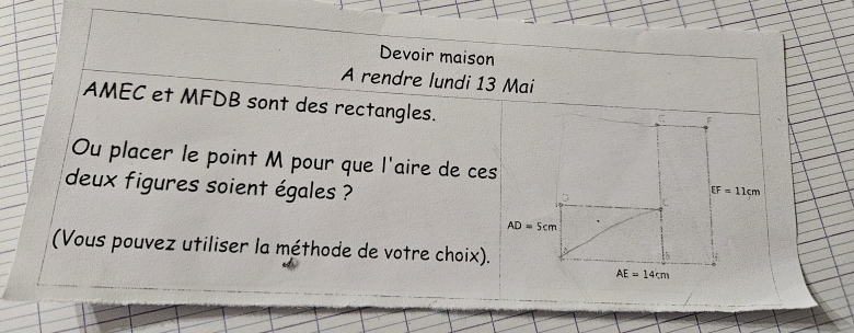 Egalit� de deux aires