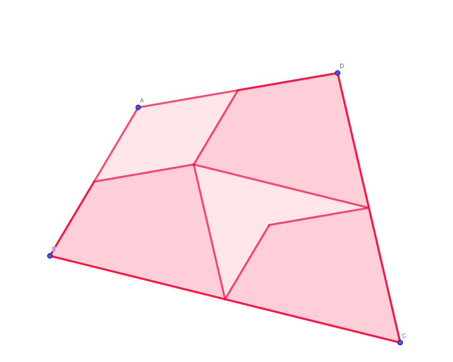 Trois moiti�s d\'un quadrilat�re