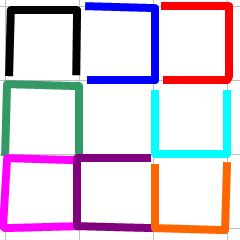 Carr�s d\'agrafes