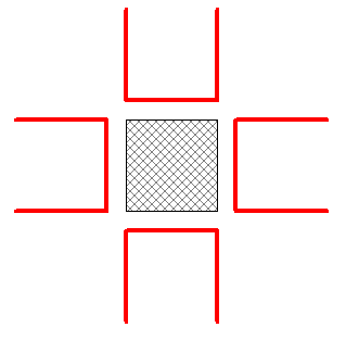 Carr�s d\'agrafes
