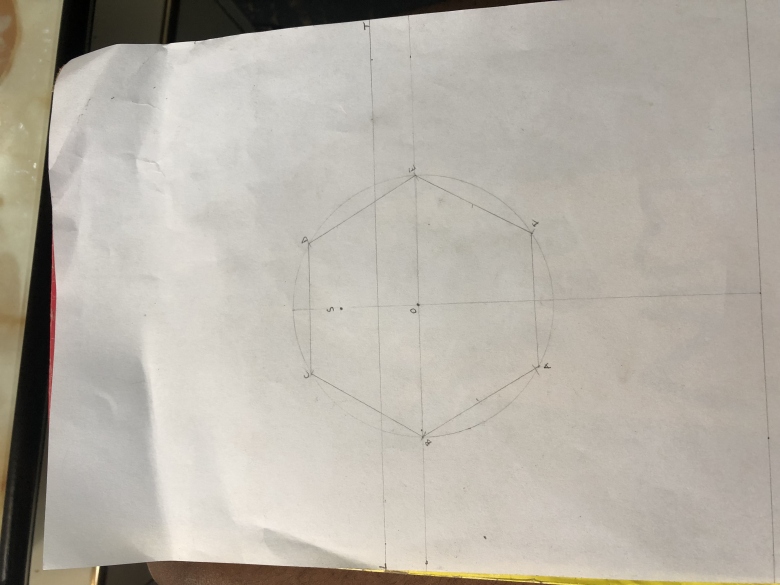 Géométrie descriptive, réalisation d’une paillote pyramidal
