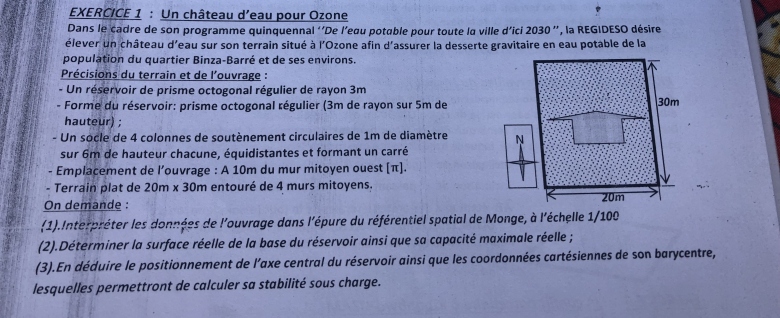 R�alisation d?un ch�teau d?eau