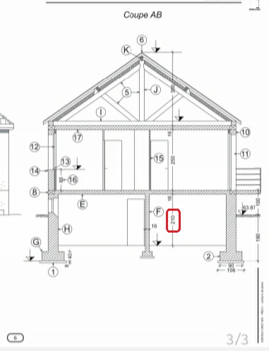 dessin technique escalier