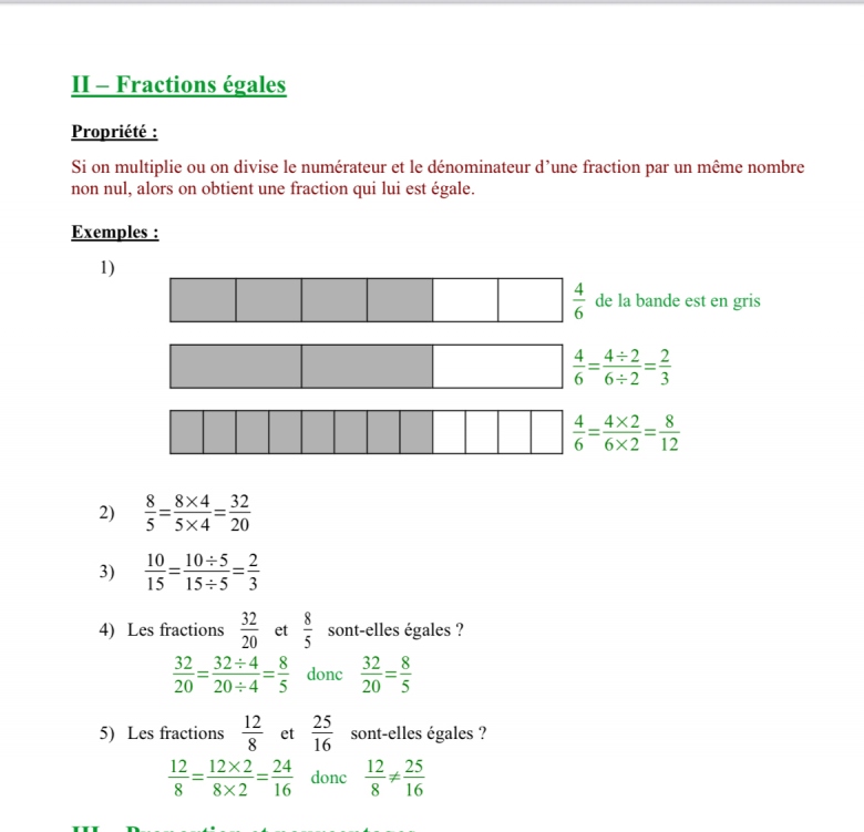 Fraction �gale 