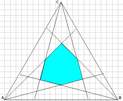 Un bel hexagone bleu
